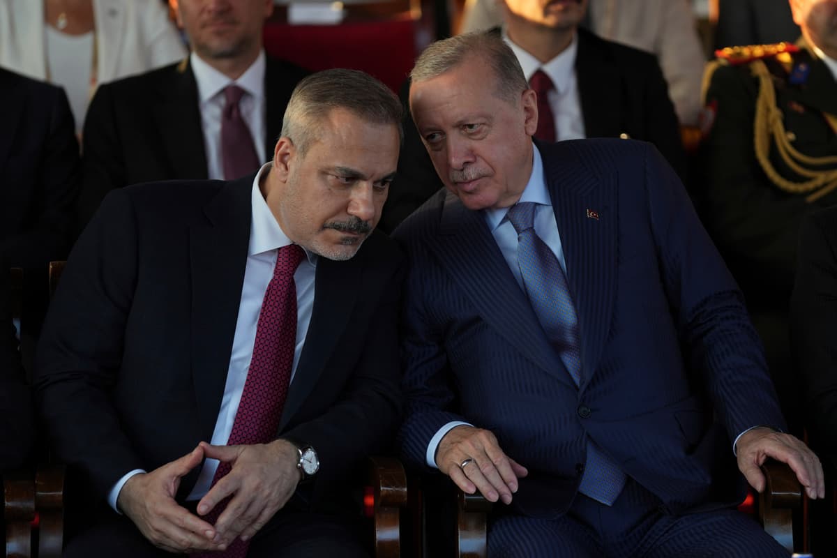 Hakan Fidan a Recep Tayyip Erdogan. Foto: TASR/AP