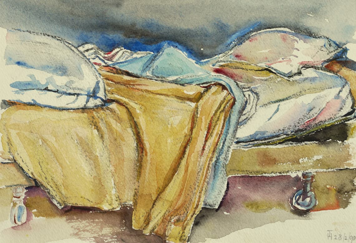 Ilustračné fotografia, obraz Hubertine Heijermans: Moja nemocničná posteľ. Foto: wikimedia