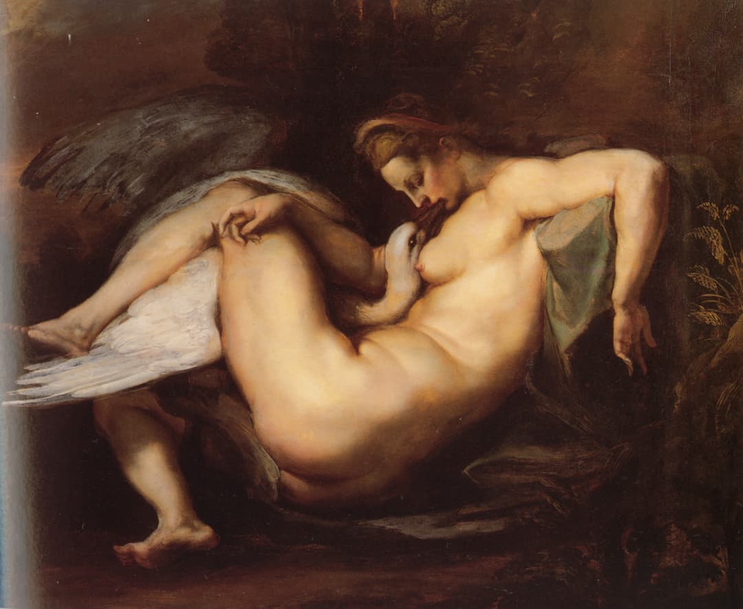 Rubens: Léda a labuť, grécky mytologický motív. Foto: wikimedia