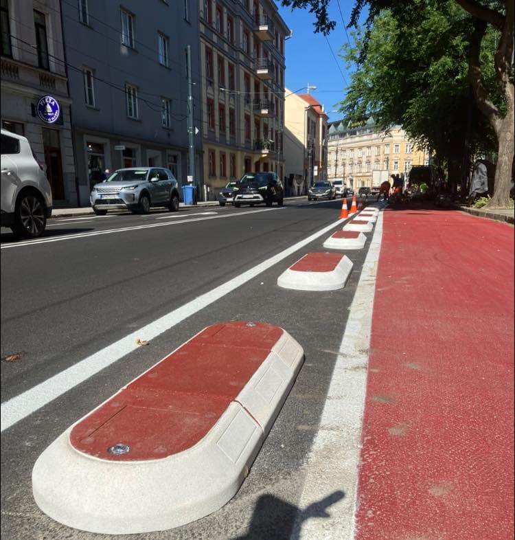 Zrekonštruovaná časť ulice Mlynské Nivy. Foto: Redakcia Marker