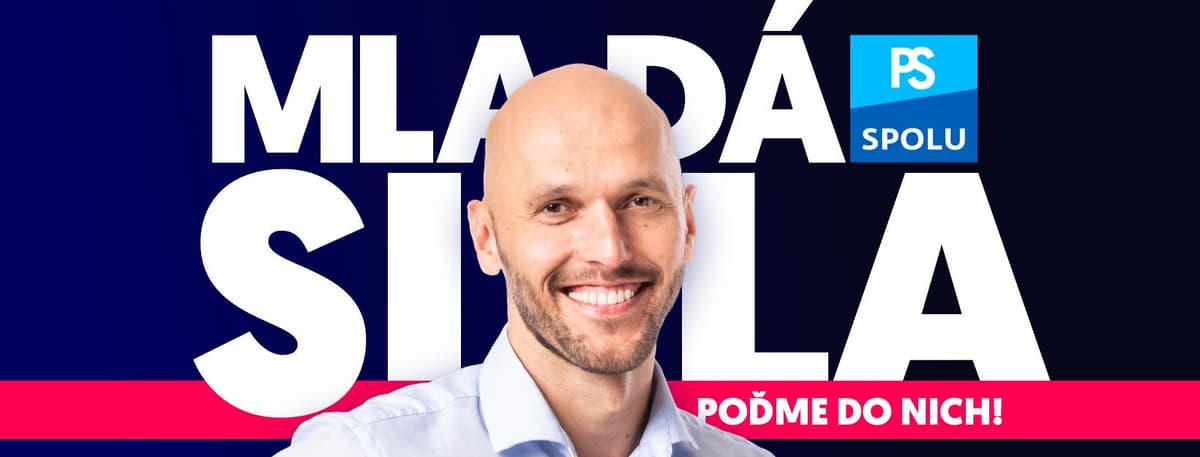 Michal Truban na bilborde Progresívneho Slovenska a Spolu pred parlamentnými voľbami 2020. Foto Facebook/Progresívne Slovensko