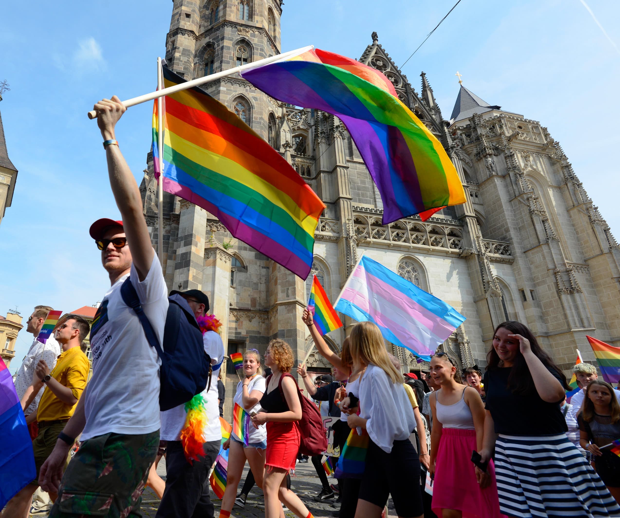Účastníci pochodu Pride v Košiciach 24. augusta 2019. Foto: TASR/Milan Kapusta