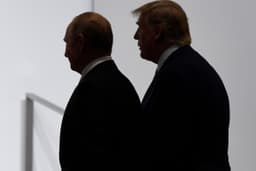 Donald Trump a Vladimir Putin v roku 2019. Foto: TASR/AP.