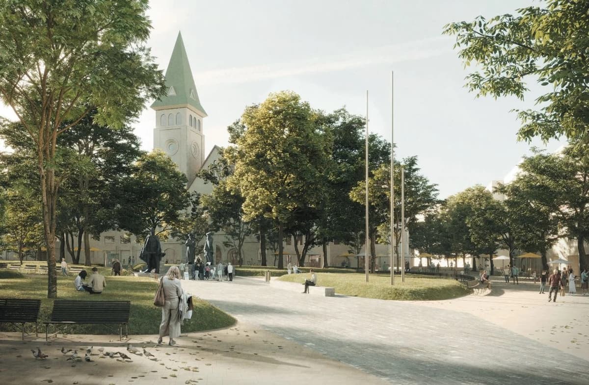 Vizualizácia Námestia SNP. FOTO: Metropolitný inštitút Bratislava
