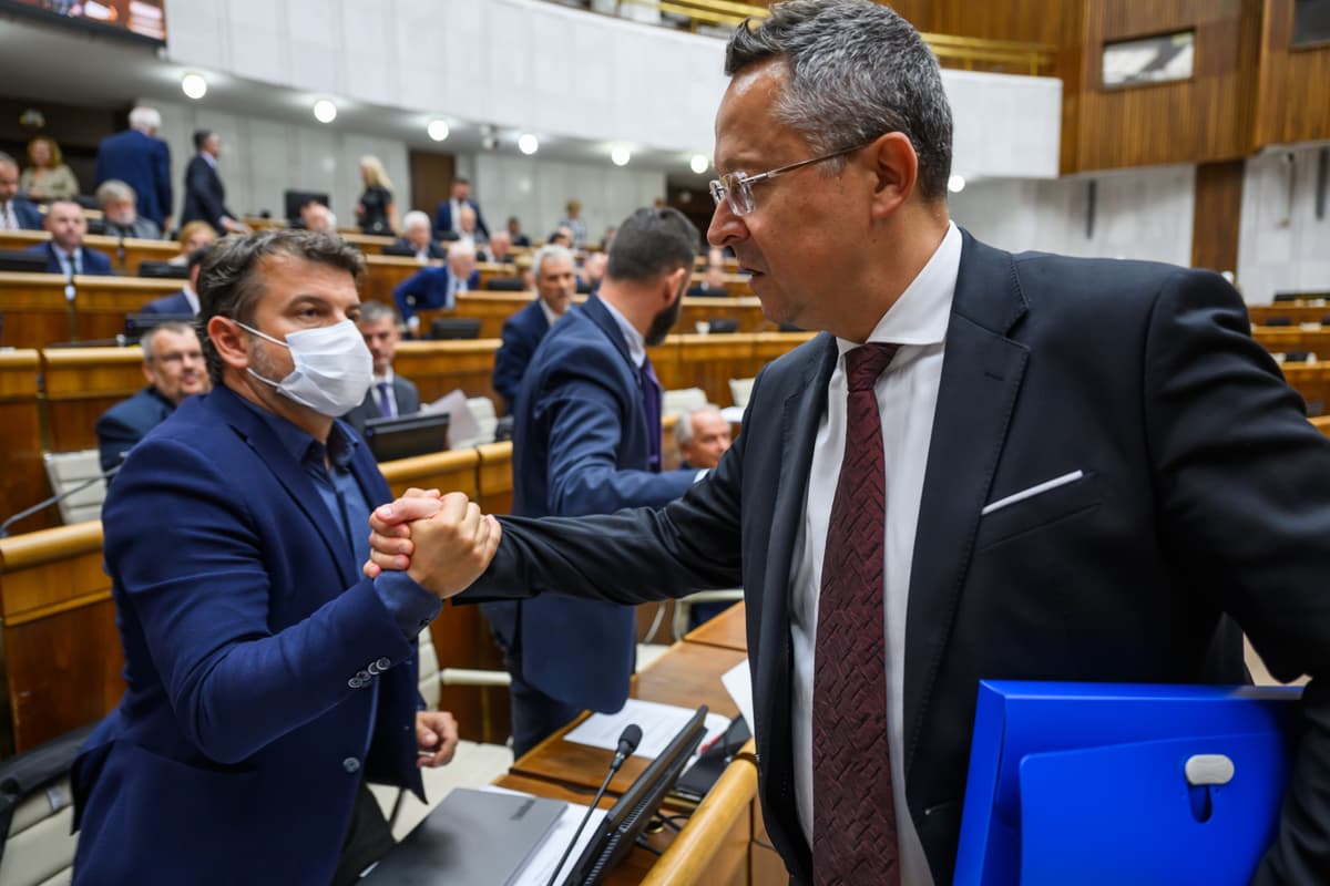 Minister financií SR Ladislav Kamenický odchádza po hlasovaní o konsolidačnom balíku počas 39. schôdze Národnej rady SR. Foto: TASR/AP