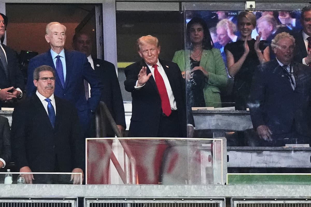 Donald Trump na zápase Yankees. Foto TASR/AP