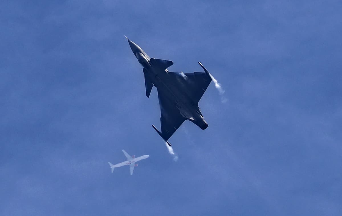 Gripen maďarských vzdušných síl. Foto: Robert Ghement / EPA / Profimedia