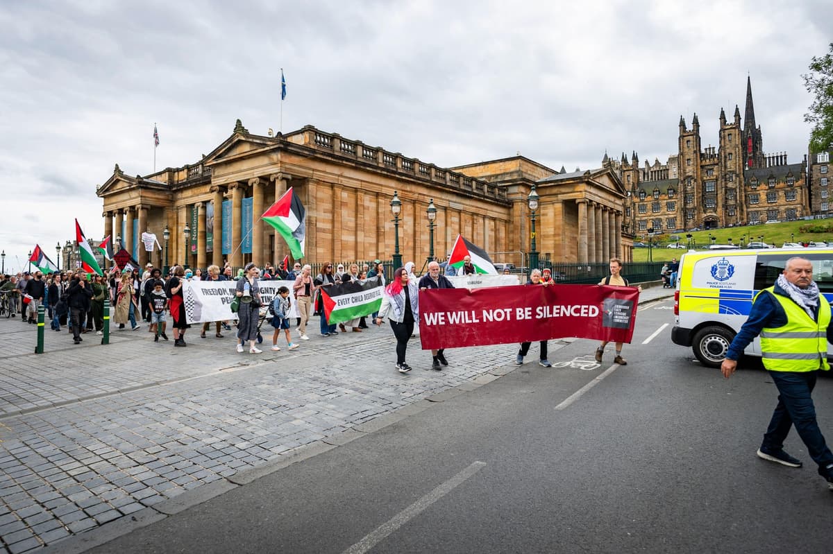 Propalestínsky protest v Edinburgu - ilustračný záber. Foto Andy Catlin / Alamy / Profimedia