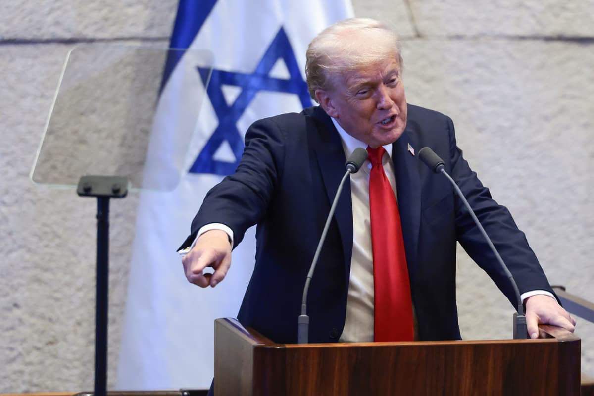 Donald Trump v Knesete. Foto: TASR/AP