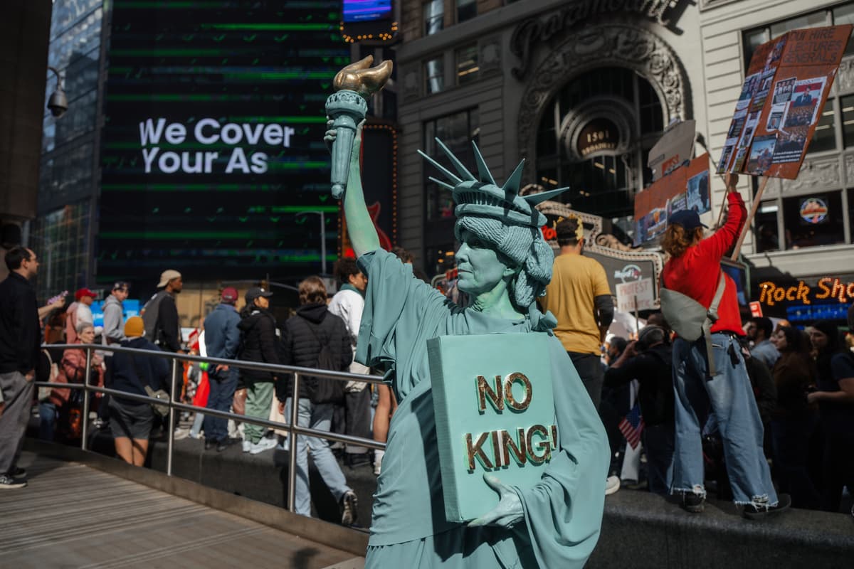 Protesty proti Trumpovi v USA. FOTO:TASR/AP Photo/Olga Fedorova