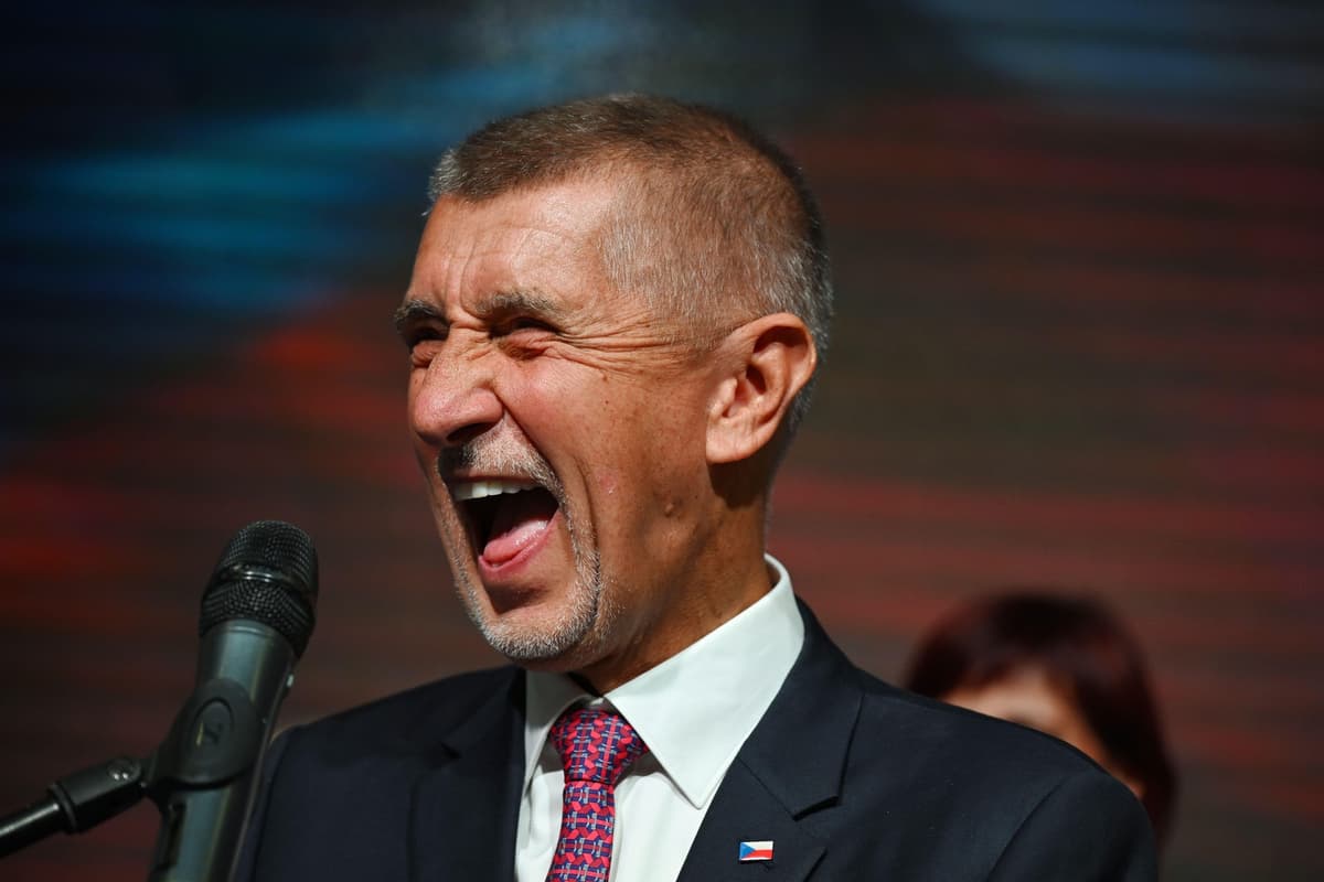 Andrej Babiš po oznámení volebných výsledkov v centrále ANO 4. októbra 2025. SOPA Images Limited / Alamy / Profimedia