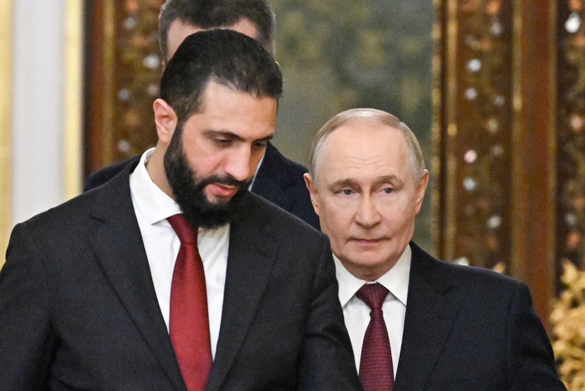 Sýrsky prezident Ahmed Šara a ruský prezident Vladimir Putin. Foto: Vladimir Putin during a meeting in the Kremlin Kredit: Sergei Bobylev / Zuma Press / Profimedia