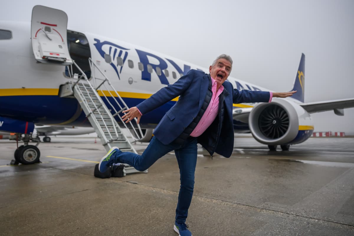 Na snímke šéf spoločnosti Ryanair Michael O‘Leary v Bratislave. FOTO:TASR/Jaroslav Novák