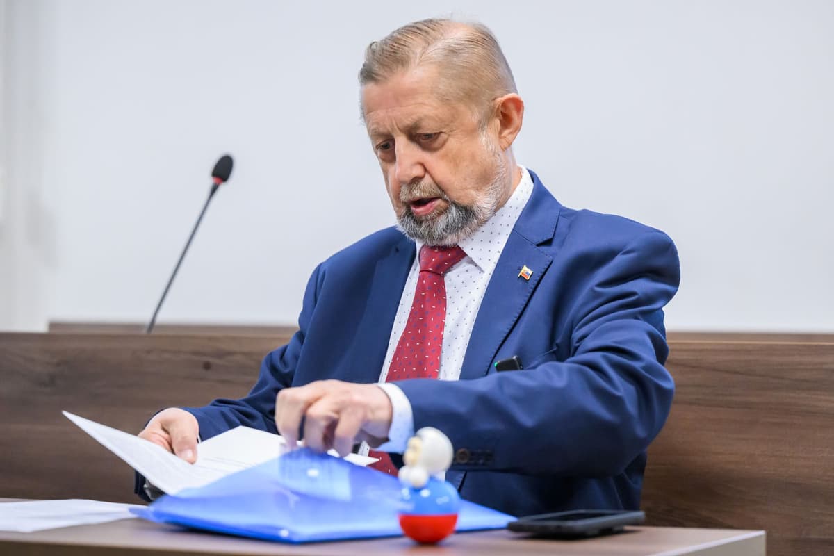 Štefan Harabin počas vyhlásenia rozsudku na ŠTS v Pezinku 30. mája 2025. Foto: Jaroslav Novák/TASR