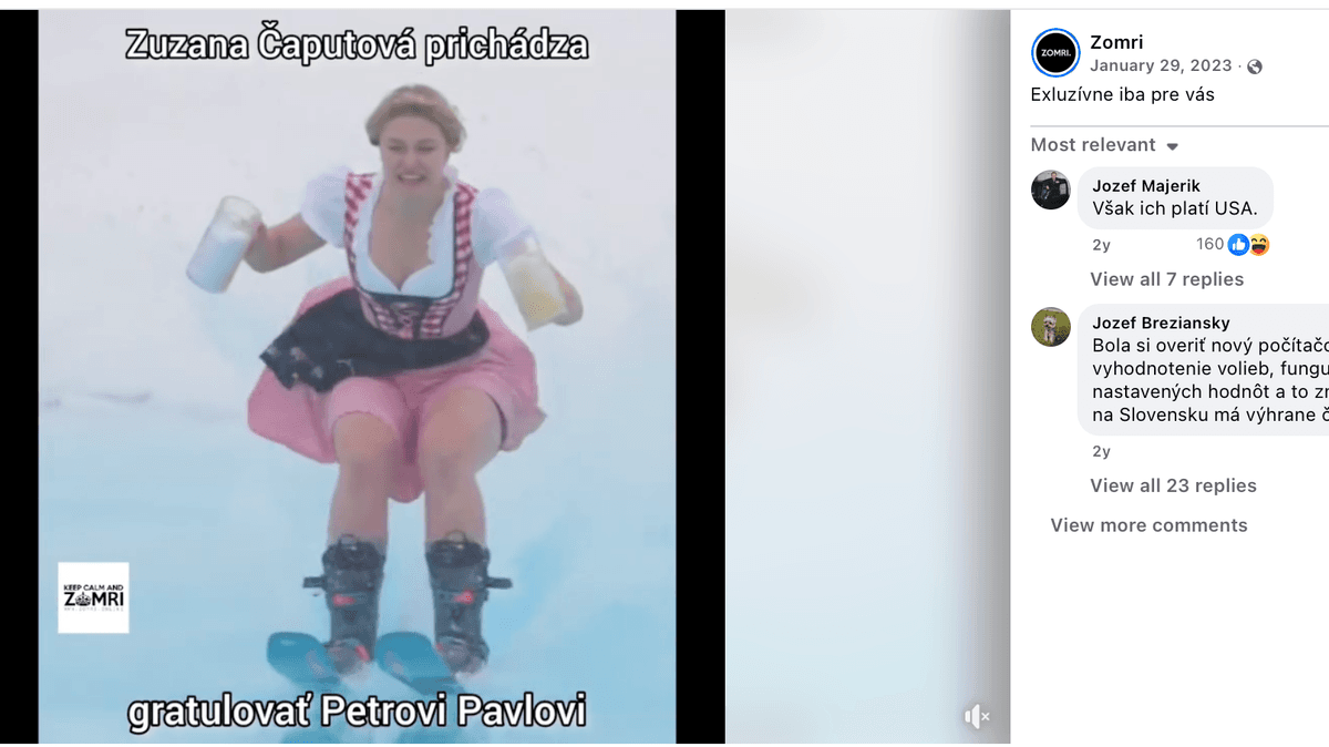 Príspevok stránky Zomri, ktorý chceli Facebooku nahlásiť úradníci pod kratkou OPK. Reprofoto Marker