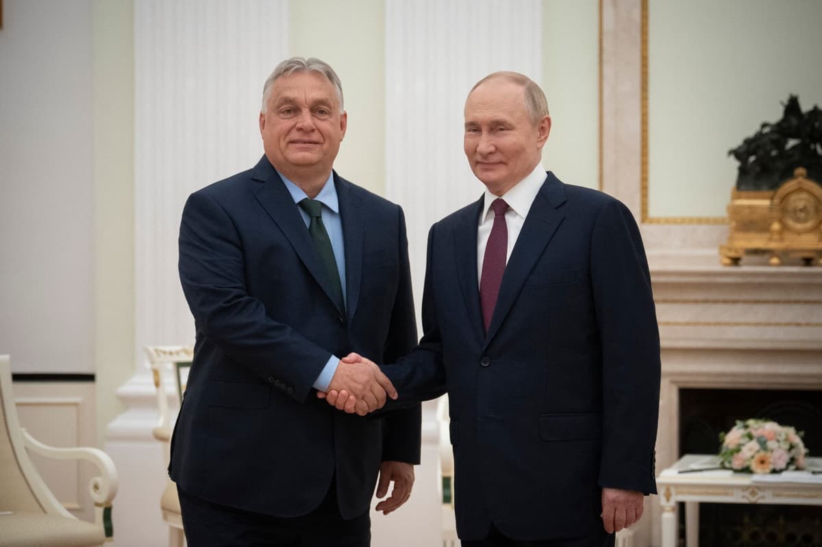 Vladimir Putin a Viktor Orbán v Moskve v roku 2024. Foto VIVIEN CHER BENKO / HUNGARIAN PRIME MINISTER'S OFFICE / AFP / Profimedia