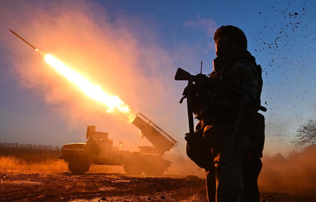 Ruský raketomet BM-21 Grad pri Pokrovsku. Foto: Stanislav Krasilnikov / Sputnik / Profimedia