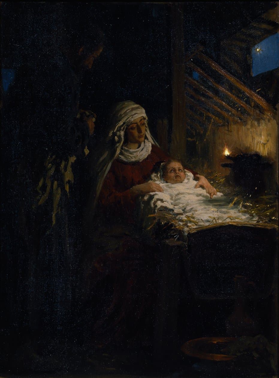 Ilja Repin: Narodenie Krista (1890), foto wikimedia.
