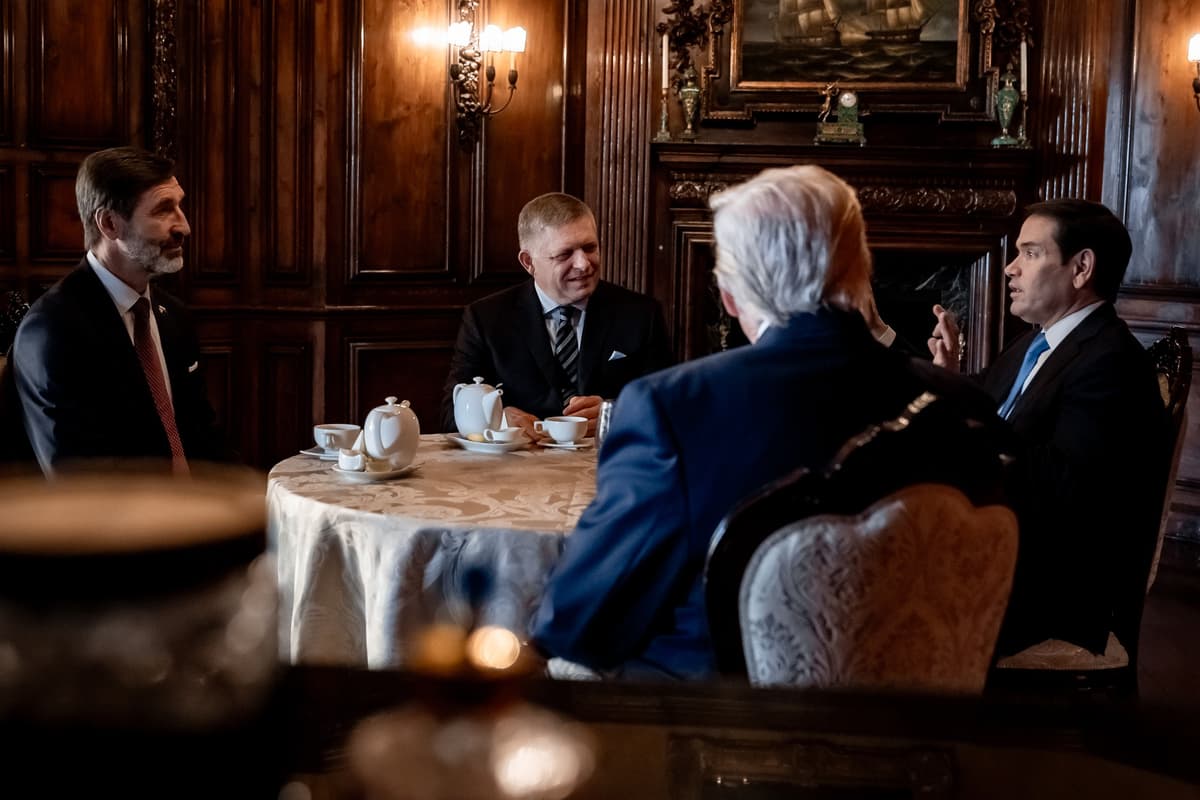 Juraj Blanár, Robert Fico, Marco Rubio a Donald Trump. Foto: FB Robert Fico