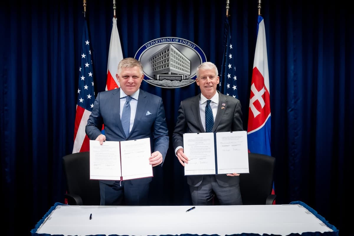 Robert Fico a Chris Wright. Zdroj: Úrad vlády SR