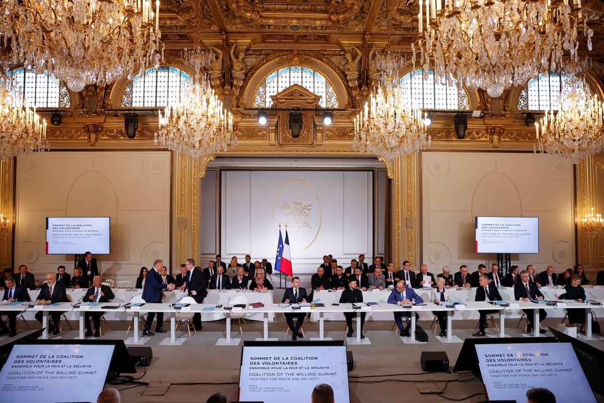 V Paríži sa v utorok stretli lídri koalície ochotných. Foto: TASR/AP