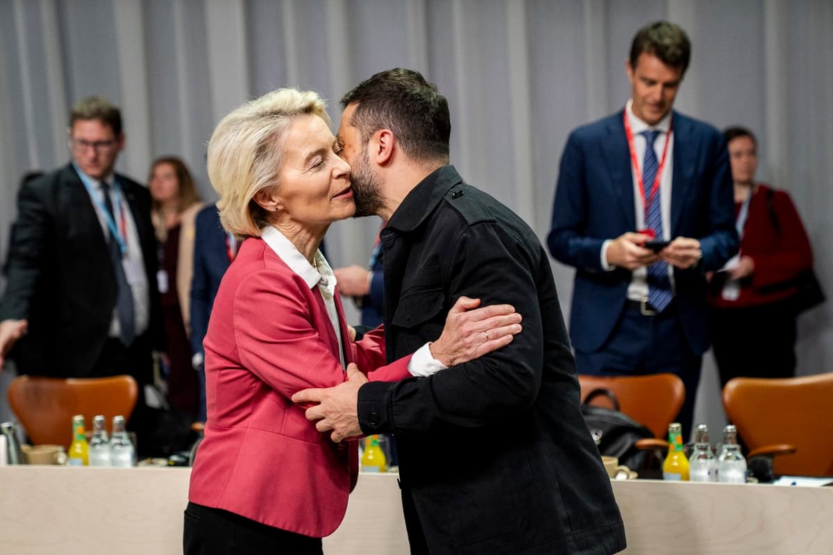 Ursula von der Leyenová a Volodymyr Zelenskyj. Foto: Ida Marie Odgaard / Ritzau Scanpix / Ritzau Scanpix cez AFP / Profimedia