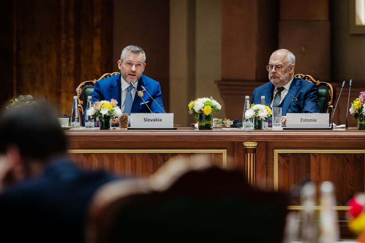 Peter Pellegrini vystupuje s príhovorom na plenárnom zasadnutí na samite umelej inteligencie v Naí Dillí vo štvrtok 19. februára 2026. Foto: Kancelária prezidenta SR