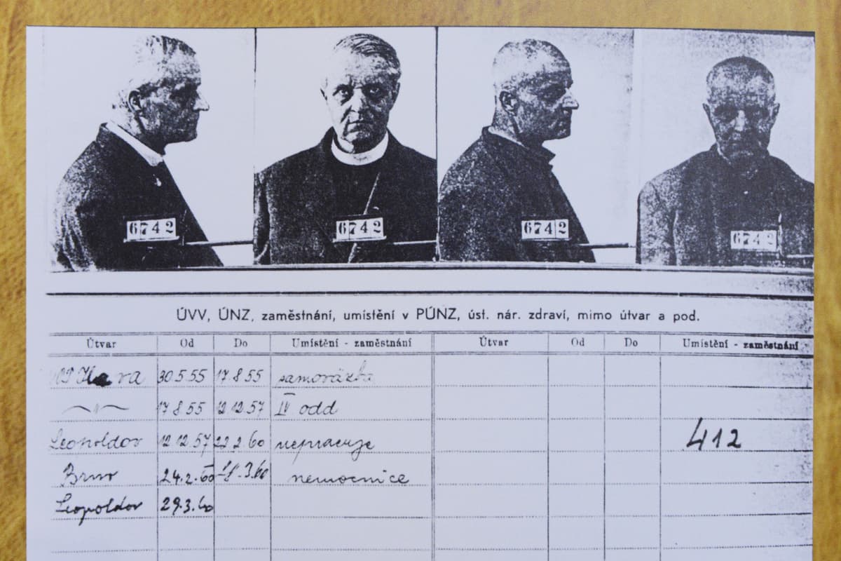 Na snímke väzenské fotografie biskupa Gojdiča 18. júla 2017. Foto:TASR/Milan Kapusta