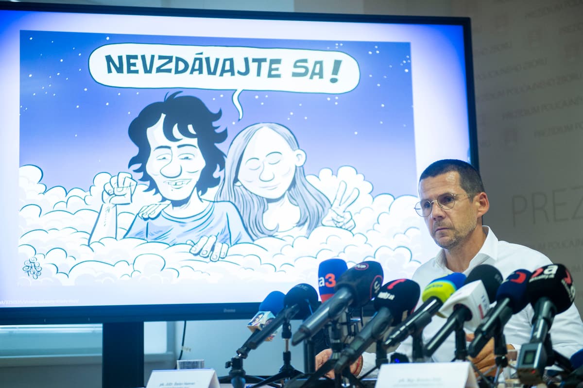 Štefan Hamran počas tlačovej konferencie na tému – Rozuzlenie. Foto: Jakub Kotian/TASR