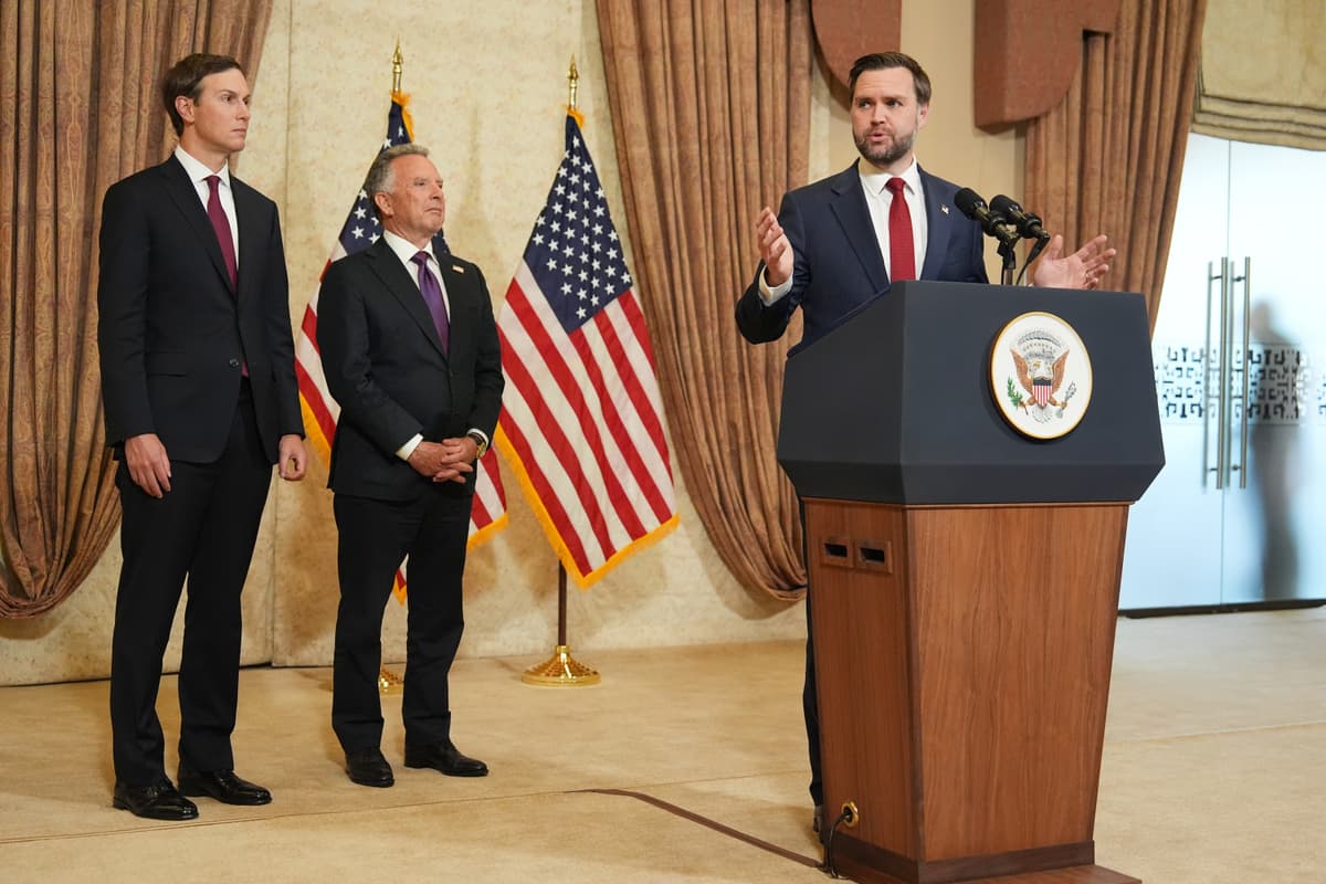 JD Vance, Jared Kushner a Steve Witkoff. Foto: TASR/AP