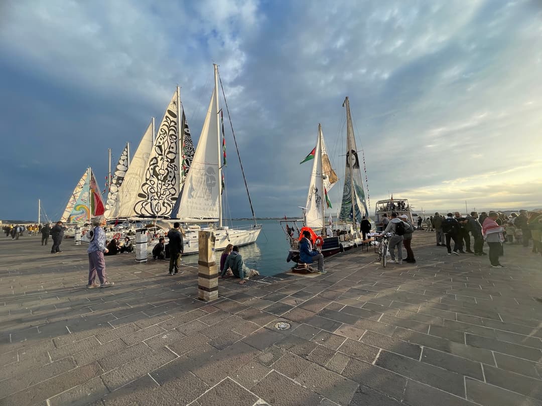 Global Sumud Flotilla v roku 2026. Foto TASR/AP