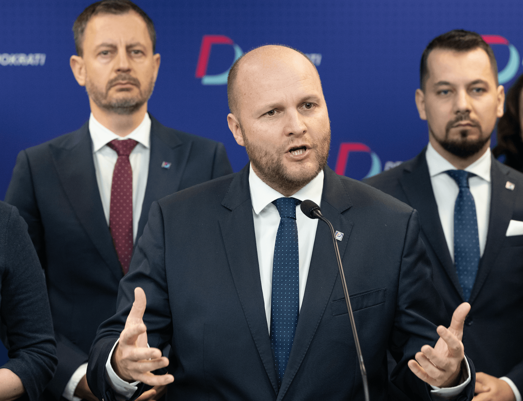 Jaroslav Naď, Eduard Heger a Juraj Šeliga. Foto: Pavel Neubauer/TASR