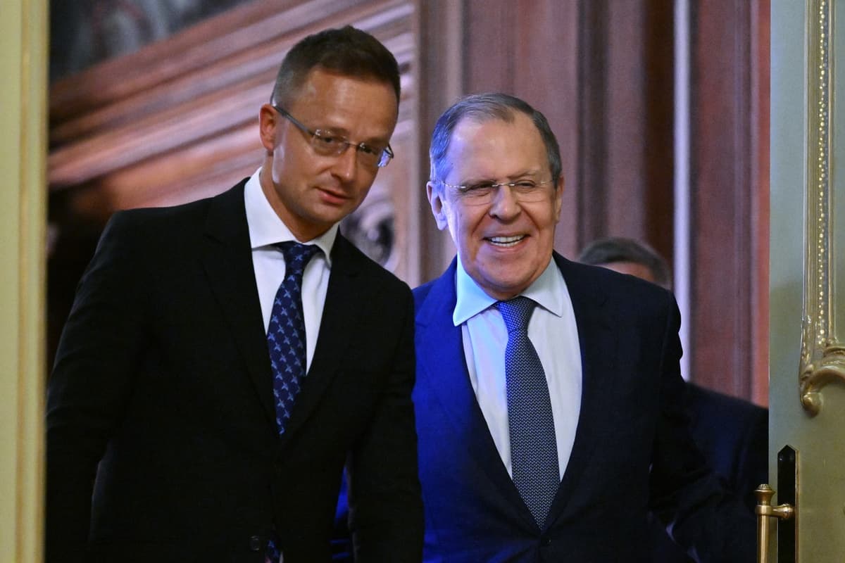 Péter Sziijártó a Sergej Lavrov. Foto: Grigory Sysoev / Sputnik / Profimedia