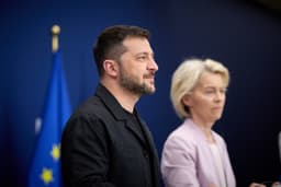 Volodymyr Zelenskyj a Ursula von der Leyenová. Foto: Polaris / Profimedia