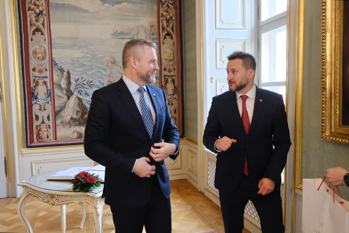 Na snímke prezident Peter Pellegrini a primátor Bratislavy Matúš Vallo. Foto: FB Matúš Vallo má rád Bratislavu