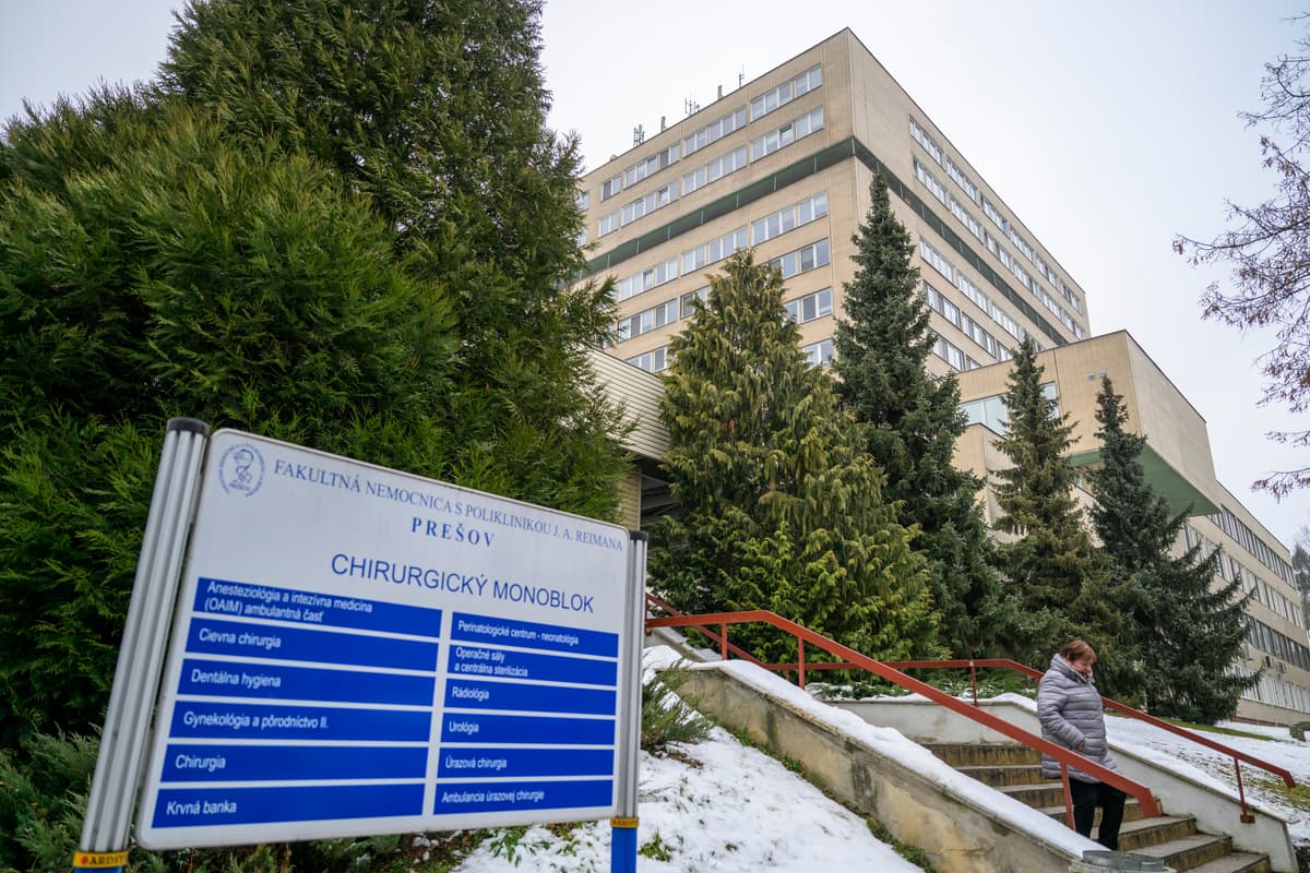 Fakultná nemocnica Jána Adama Reimana v Prešove. Foto: TASR/Veronika Mihaliková