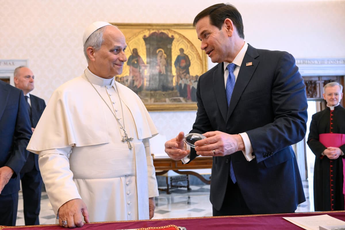 Marco Rubio a pápež Lev XIV. Foto: TASR/AP