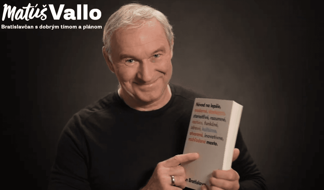 Róbert Bezák na volebnom videu Matúša Valla. Foto: Youtube/Matúš Vallo