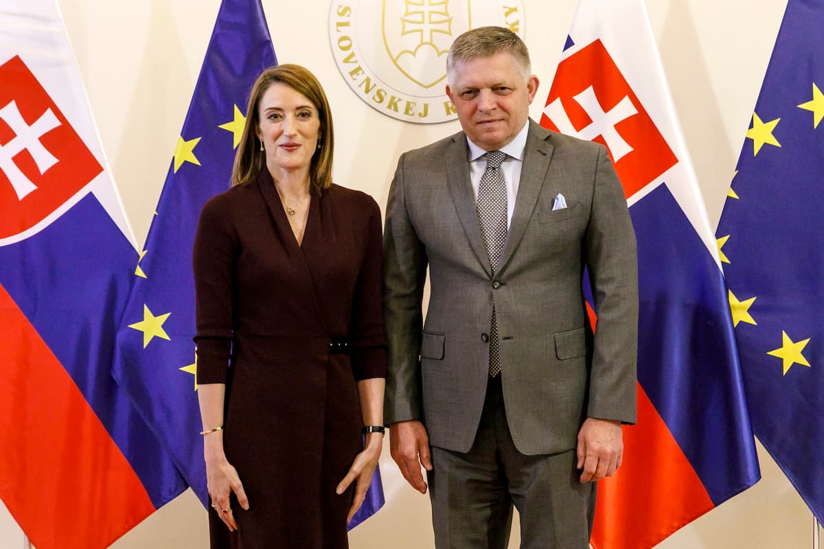 Roberta Metsolová a Robert Fico. Foto Veselský/TASR