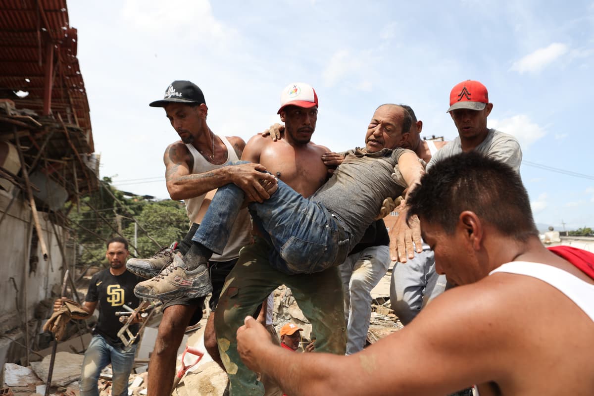 Po zemtrasení vo Venezuele. Foto: TASR/AP