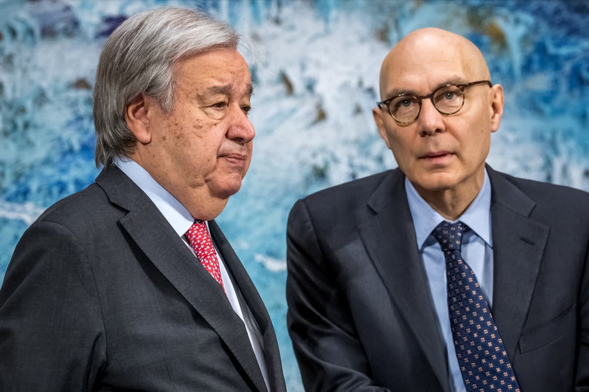 Antonio Gutteres a Volker Türk. Foto: abrice Coffirini / AFP / Profimedia