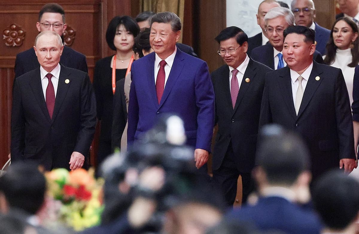 Vladimir Putin, Si Ťin-pching a Kim Čong-un. Foto: Vladimir Smirnov / Zuma Press / Profimedia