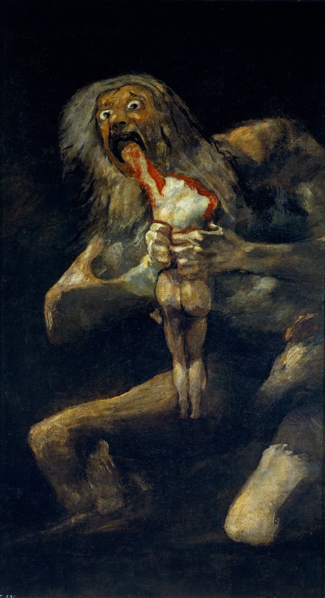 Francisco de Goya: Saturn požierajúci svojho syna (1819-1823). Foto: wikimedia
