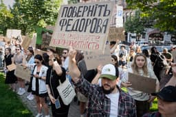 Protest proti odvolaniu ministra obrany Fedorova. Foto: TASR/AP