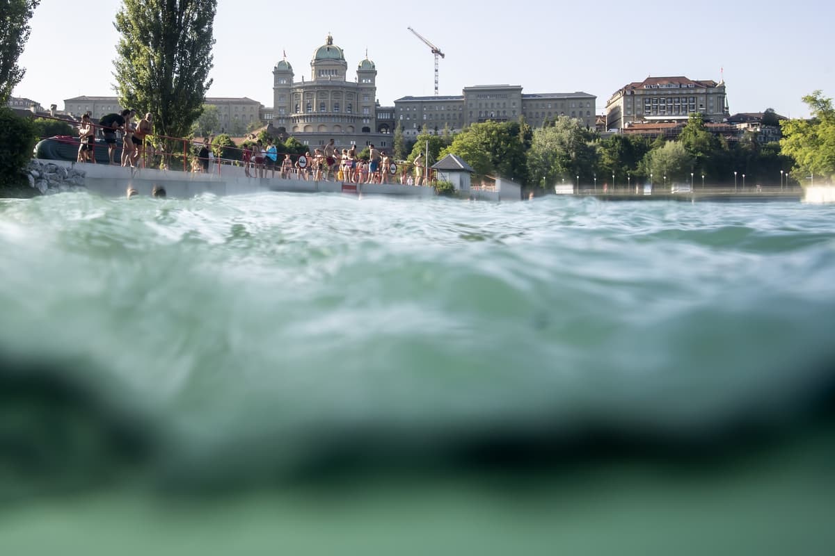 Kúpalisko Marzili v meste Bern. Foto ANTHONY ANEX / EPA / Profimedia