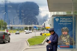 Po útoku na rafinériu v Moskve. Foto: AFP / AFP / AFP / Profimedia