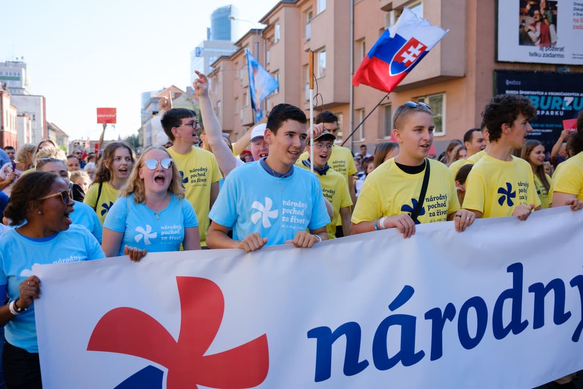 Národný pochod za život v Košiciach v roku 2024. Archívna fotografia. Foto: Národný pochod za život