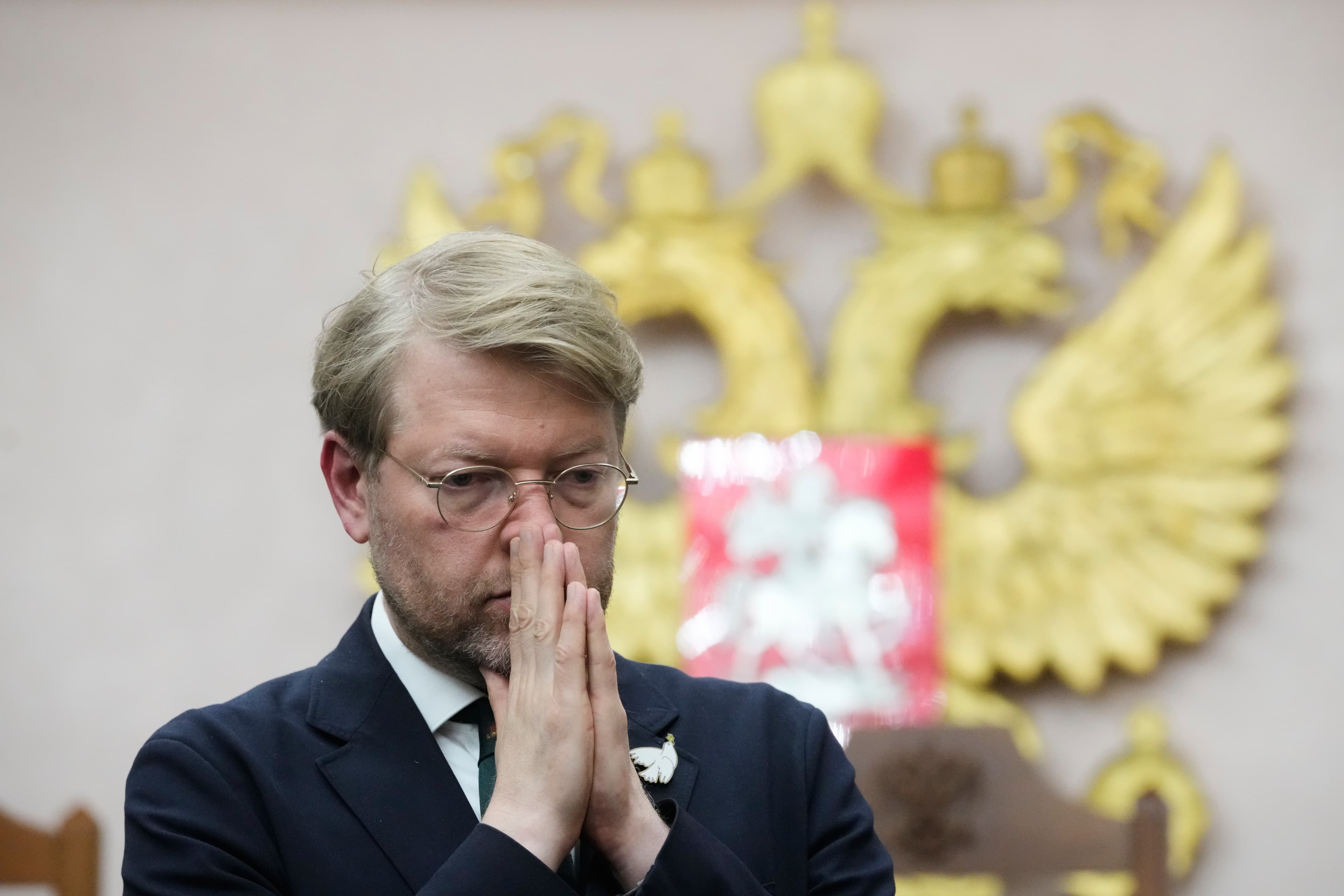 Líder strany Jablkoko Nikolaj Rybakov na súde. Foto: TASR/AP