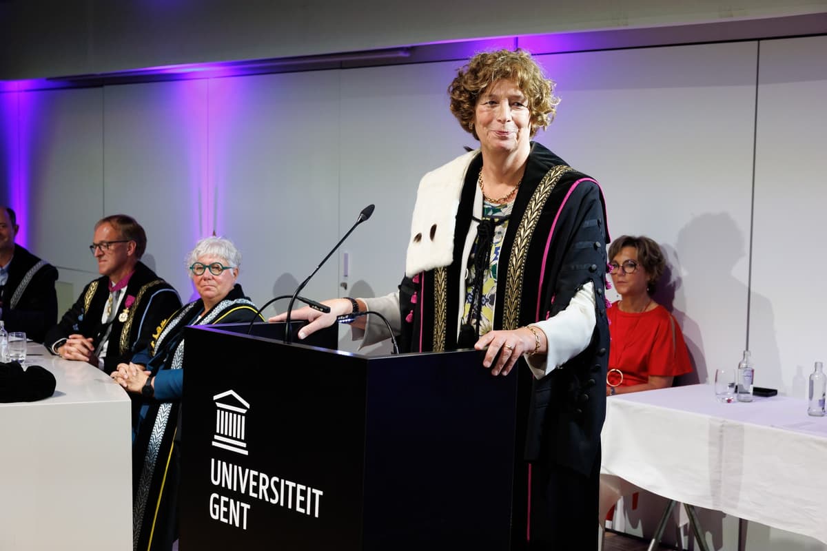 Petra (Paul) de Sutter pri úvodnom prejave na univerzite v belgickom Ghente. Foto Kurt Desplenter / Zuma Press / Profimedia