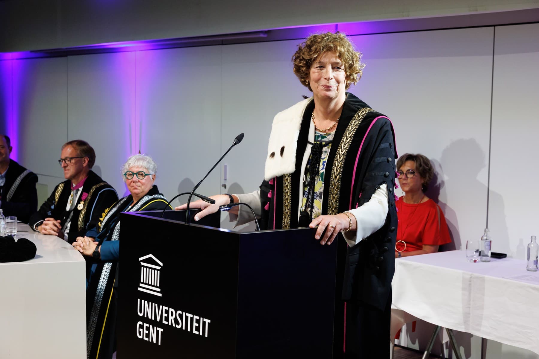 Petra (Paul) de Sutter pri úvodnom prejave na univerzite v belgickom Ghente. Foto Kurt Desplenter / Zuma Press / Profimedia